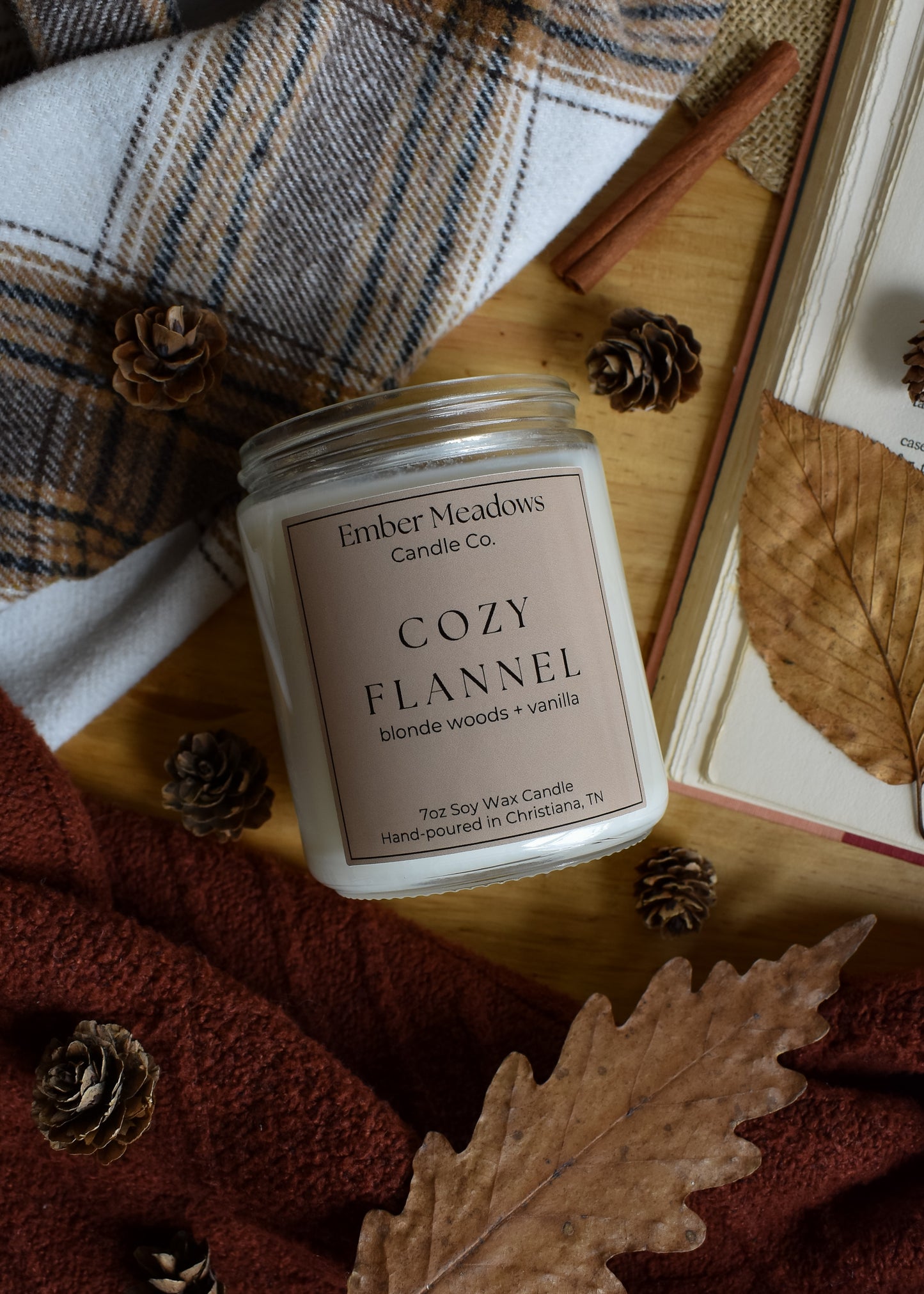 Cozy Flannel 7oz. Soy Candle