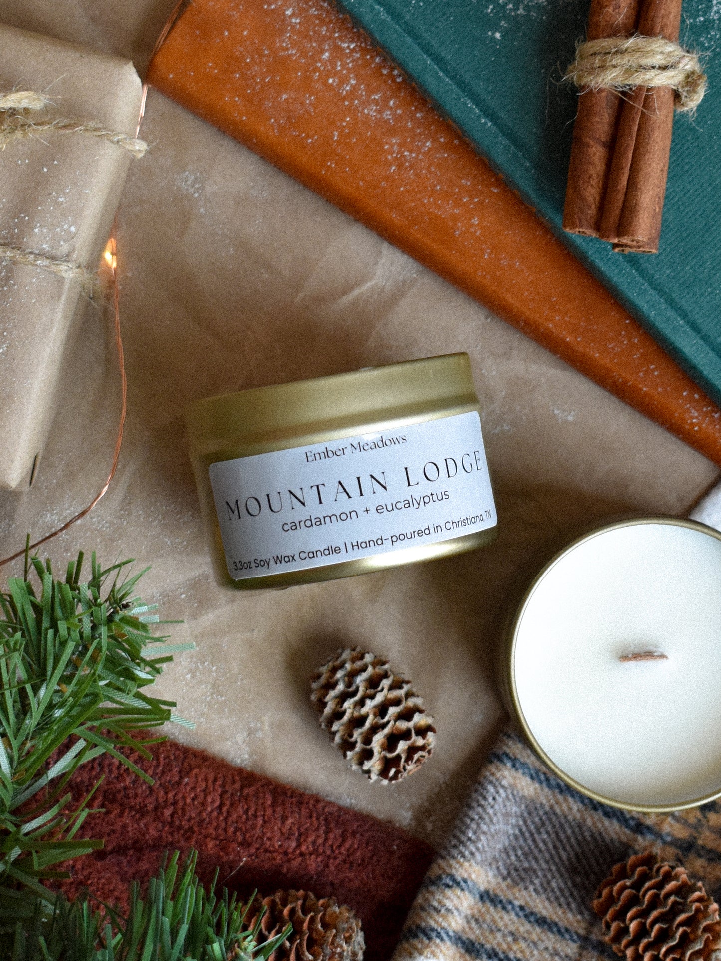 Mountain Lodge 3.3oz Travel Tin Candle