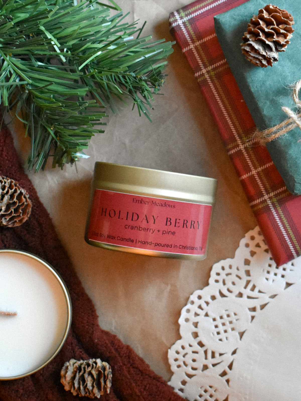 Holiday Berry 3.3oz Travel Tin Candle