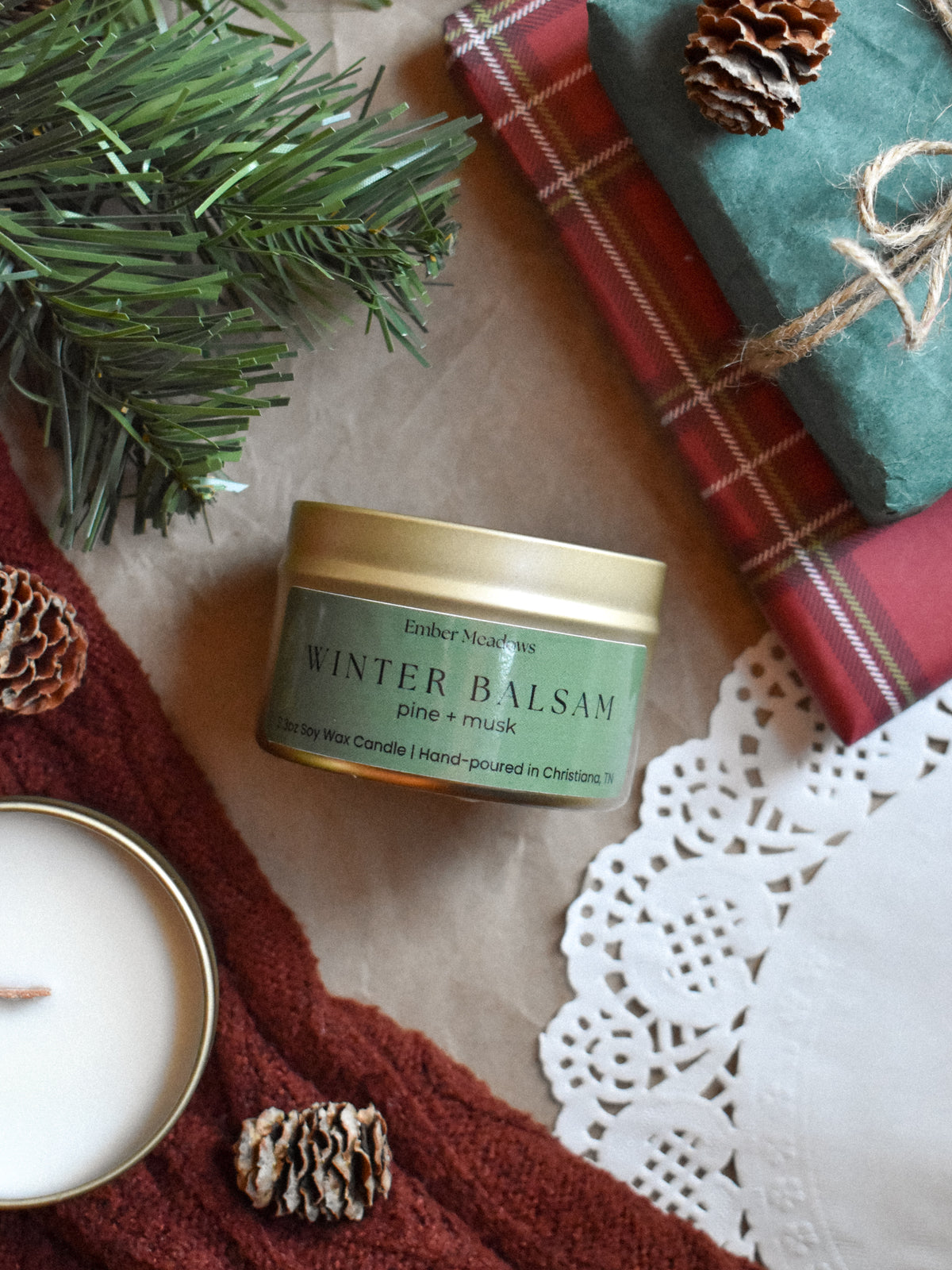 Winter Balsam 3.3oz Travel Tin Candle