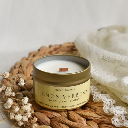 Lemon Verbena 3.3oz. Travel Tin Candle