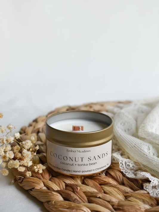 Coconut Sands 3.3oz. Travel Tin Candle