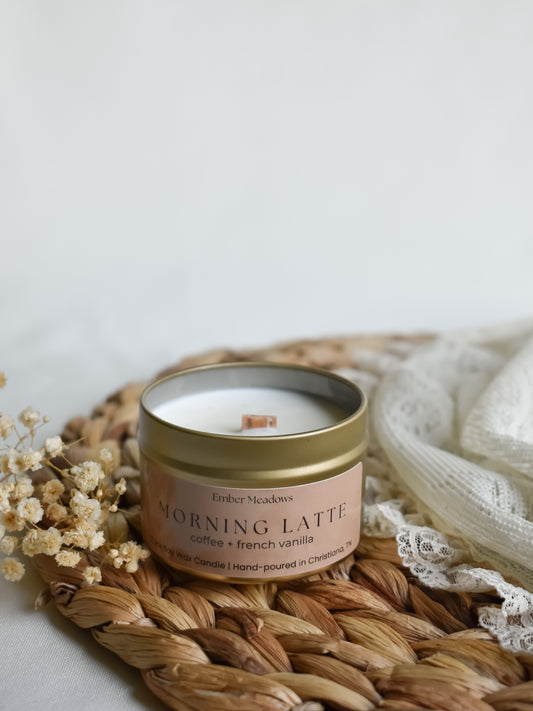 Morning Latte 3.3oz Travel Tin Candle