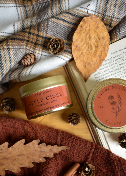 Apple Cider  3.3oz. Travel Tin Candle