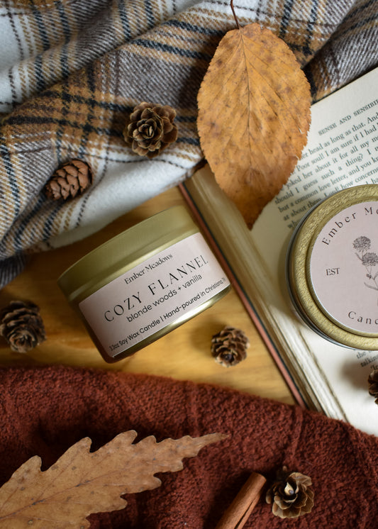 Cozy Flannel 3.3oz. Travel Tin Candle