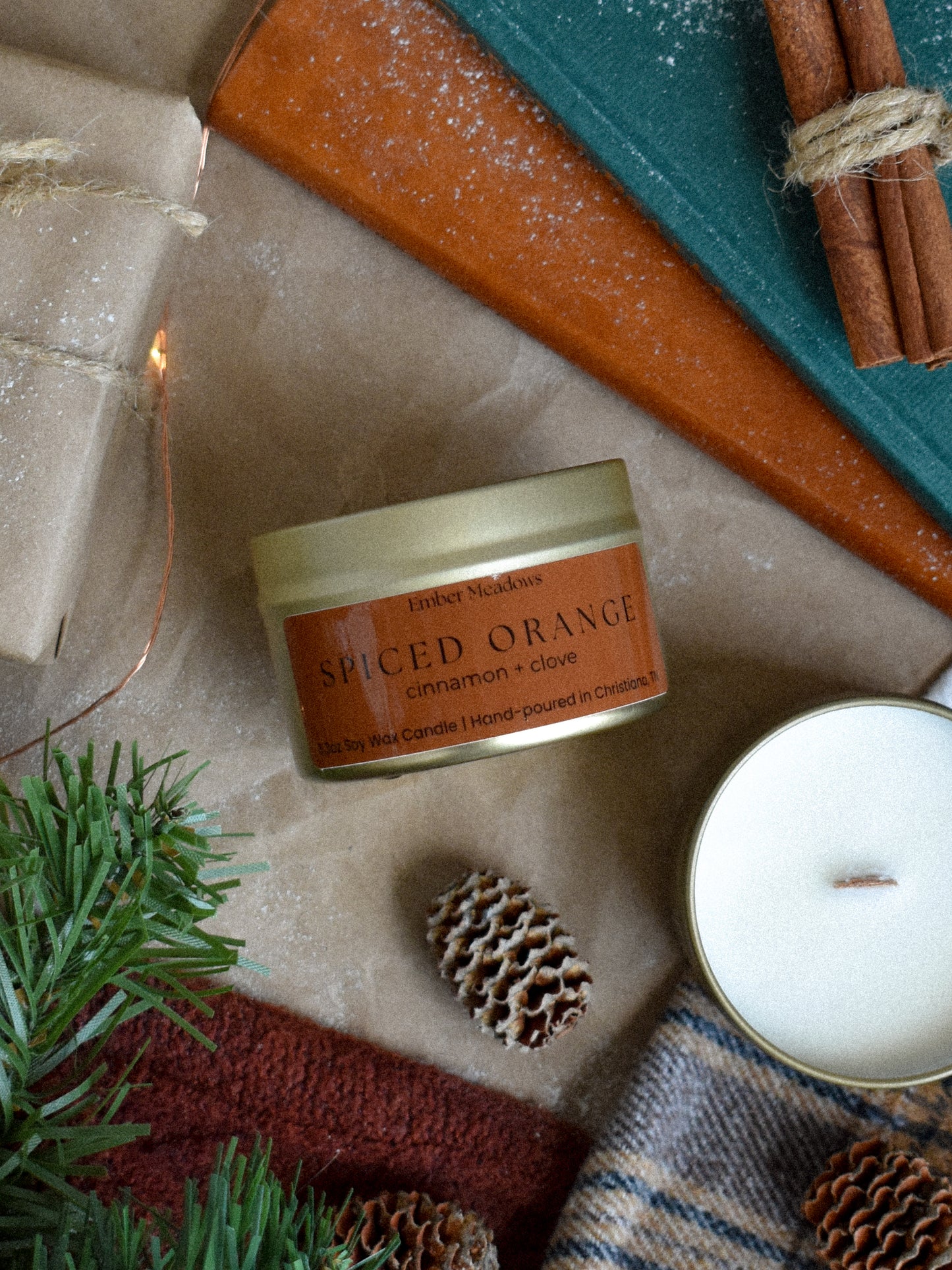 Spiced Orange 3.3oz Travel Tin Candle