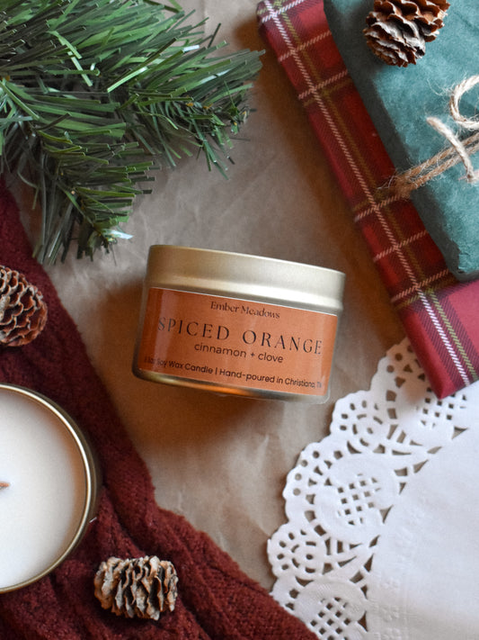 Spiced Orange 3.3oz Travel Tin Candle