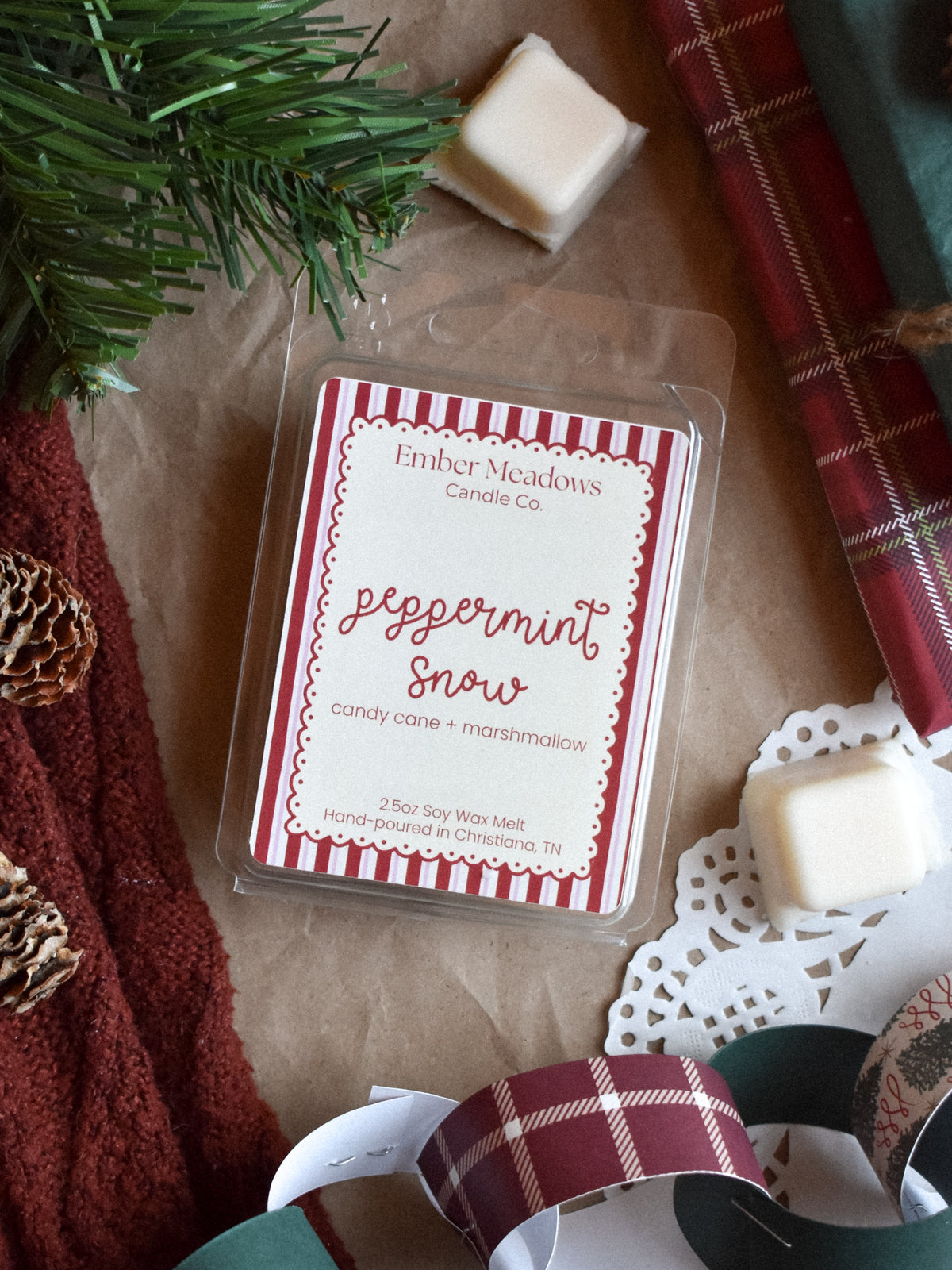 Peppermint Snow Soy Wax Melt