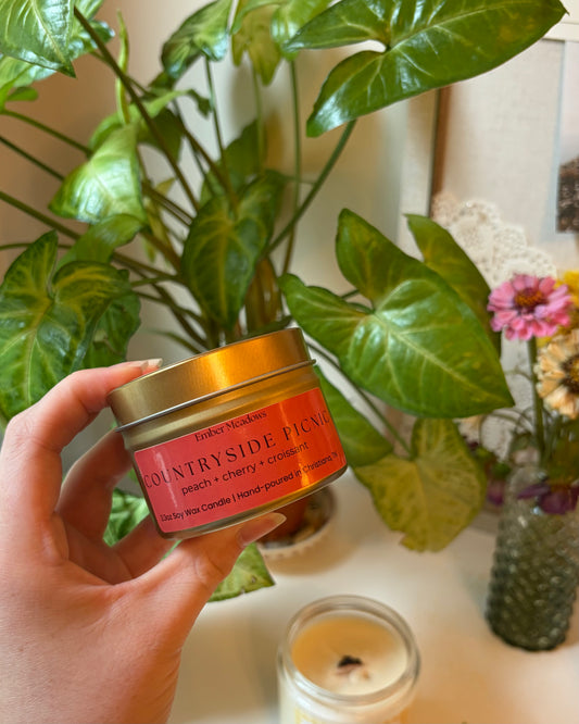 Countryside Picnic 3.3oz Travel Tin Candle